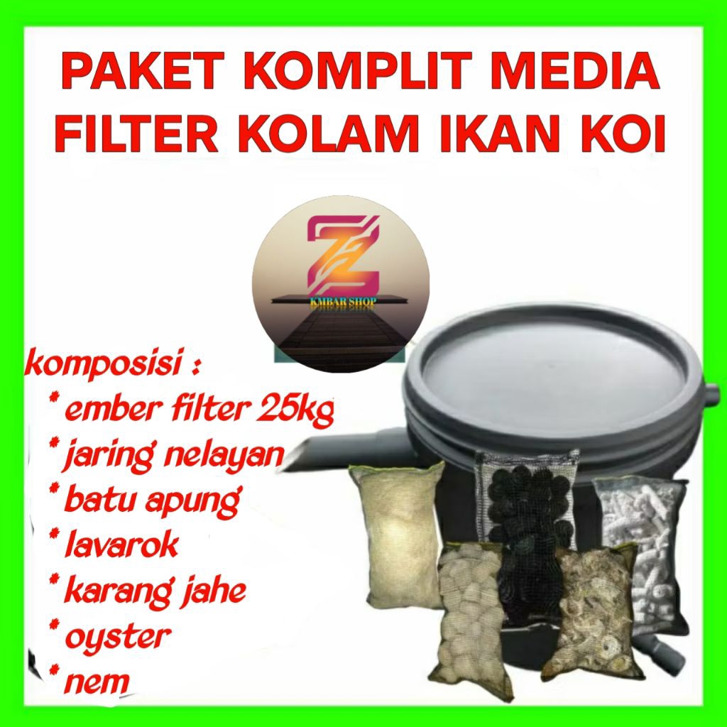 Paket komplit media filter kolam ikan koi