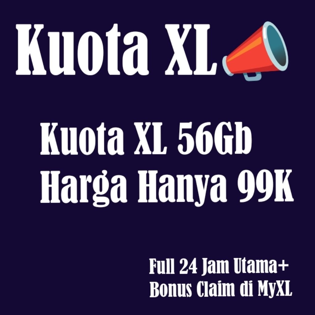 KUOTA XL LANGSUNG DI INJEC 56GB 100K
