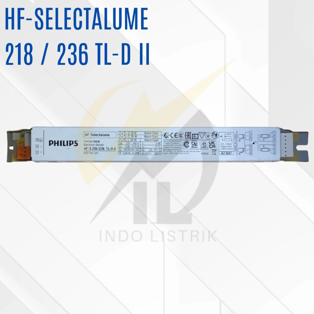 Ballast Philips HF-S 2x18w / 2x36w TL-D II / Trafo Philips HF-S 2x18w / 2x36w TL-D II / Philips hfs 