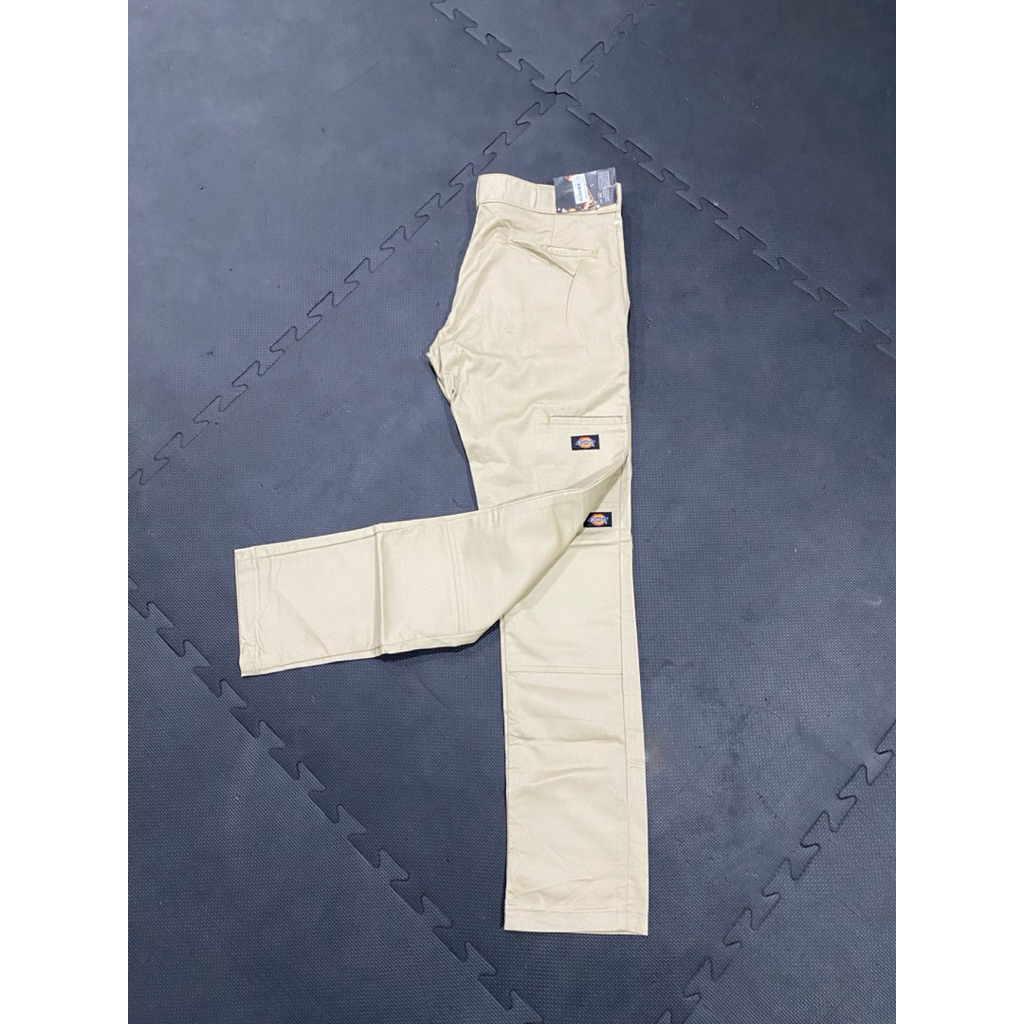dickies pants wp 811 skinny fit double knee khaki size 32