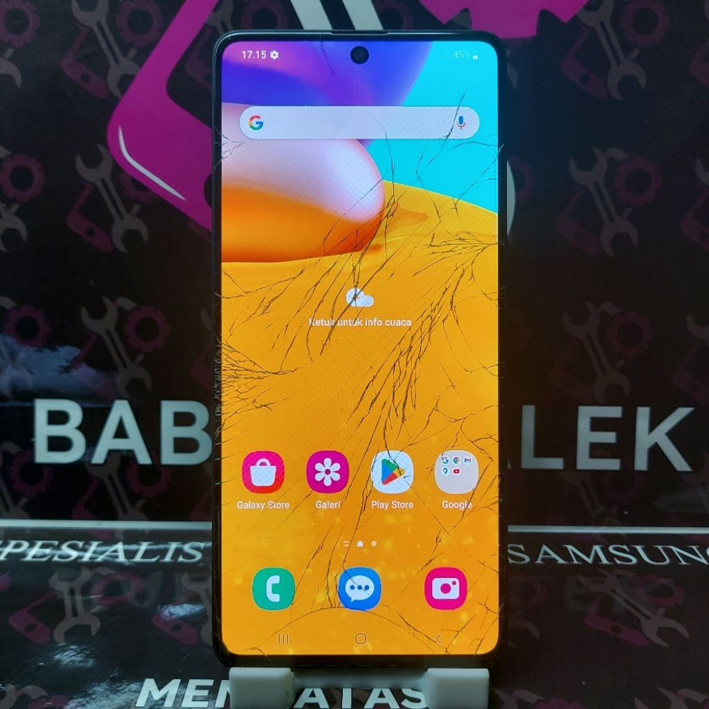 LCD Galaxy Samsung A71 SM-A715 Original Copotan 100% Bisa Fingerprint