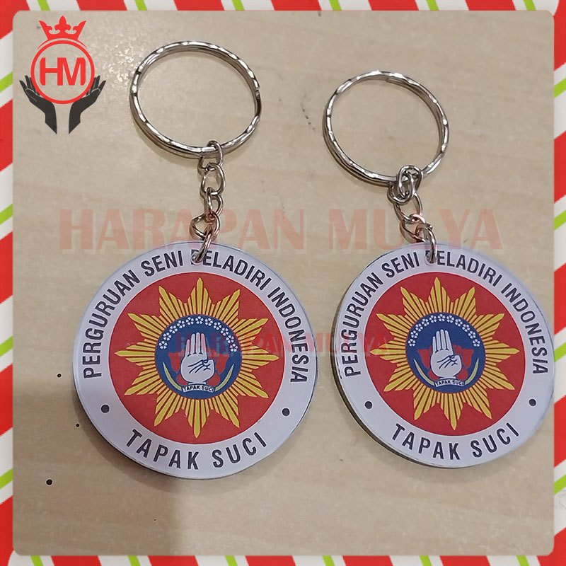 Ganci Tapak Suci Akrilik Bolak Balik Gantungan Kunci Keychain Tapak Suci - Harapan Mulya