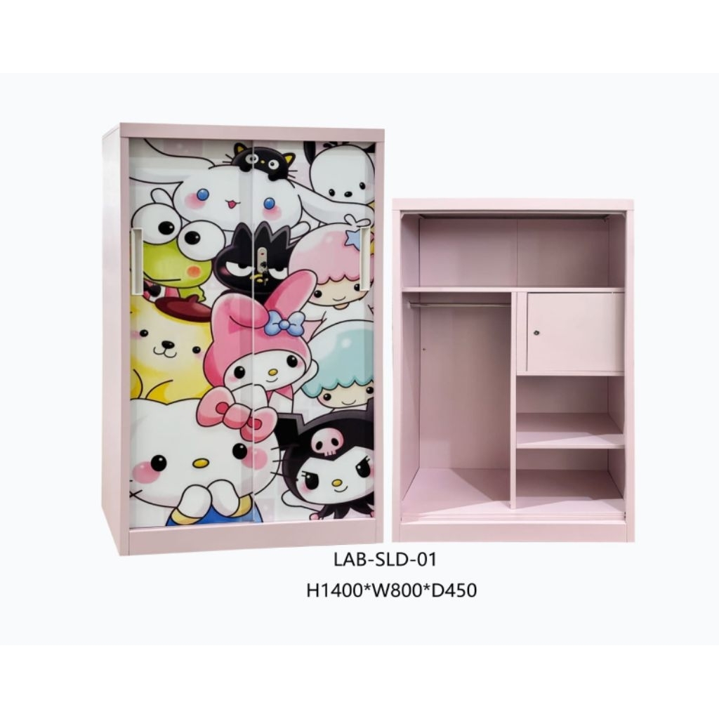 Lemari pakaian plat besi anak lemari kos plat besi anak