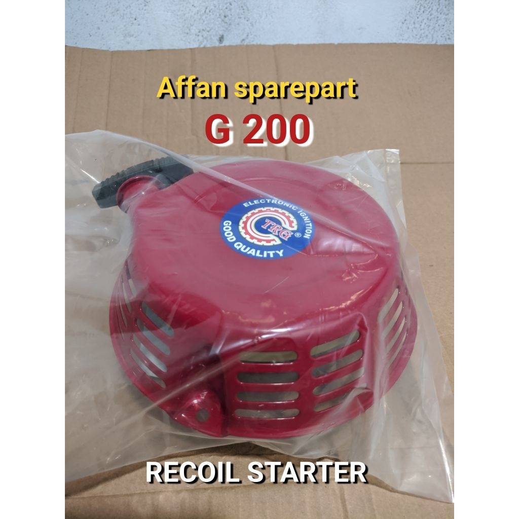 RECOIL STARTER ASSY KOMPLIT G 200 PLUS PULLY UNTUK STARTER SELAHAN HONDA G 200 MESIN ( 6,5 HP ) ASLI
