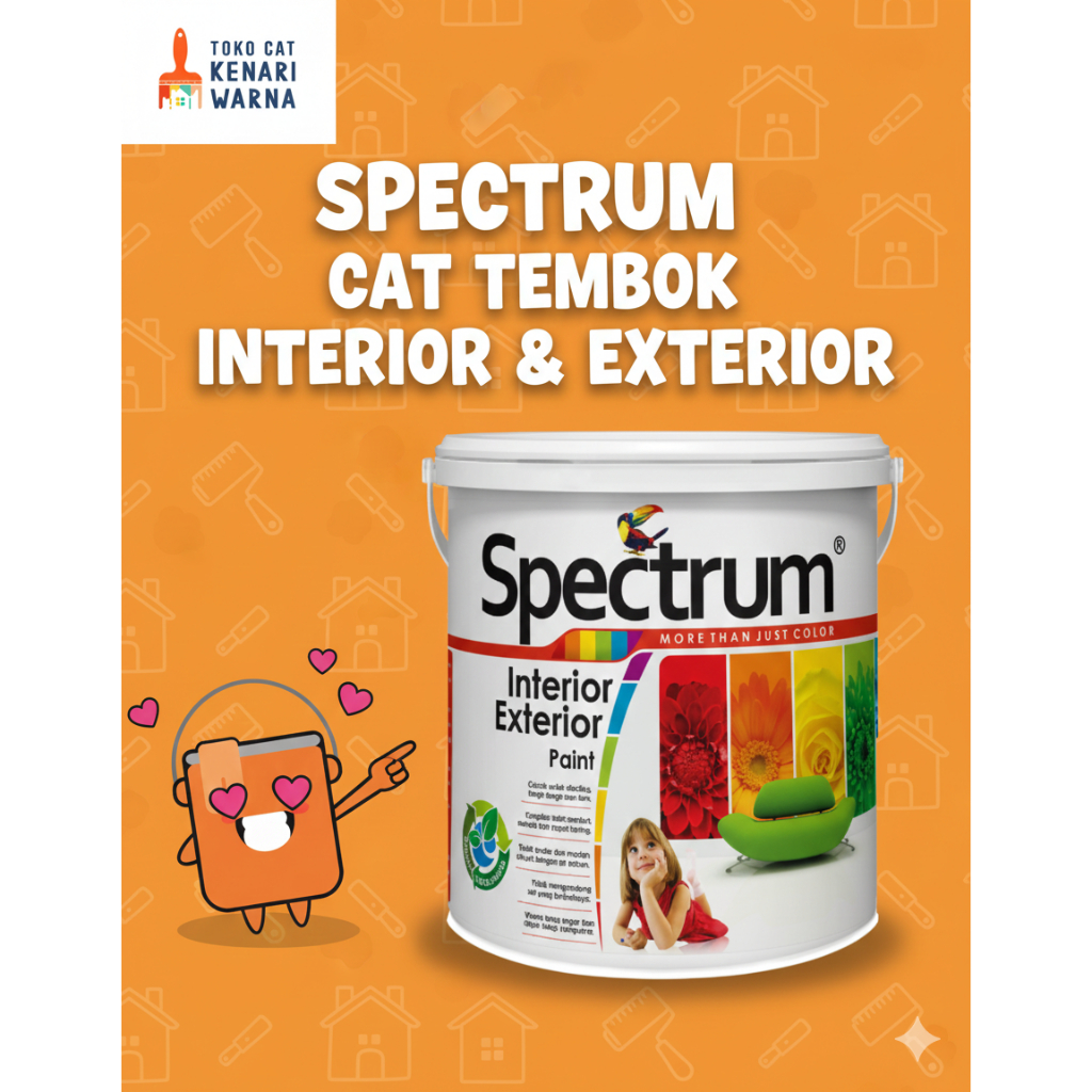 SPECTRUM INTERIOR EXTERIOR PAINT- CAT INTERIOR EXTERIOR PUTIH 3,78 L