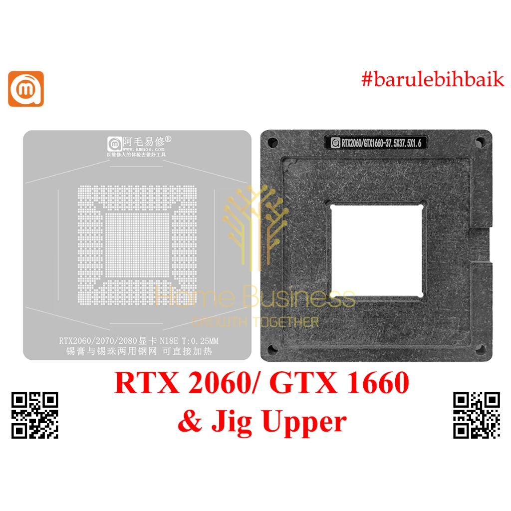 Amaoe Stencil BGA Reballing GPU NVIDIA RTX2060 RTX2070 RTX2080 N18E RTX 2060 2070 2080 GTX1660 GTX 1