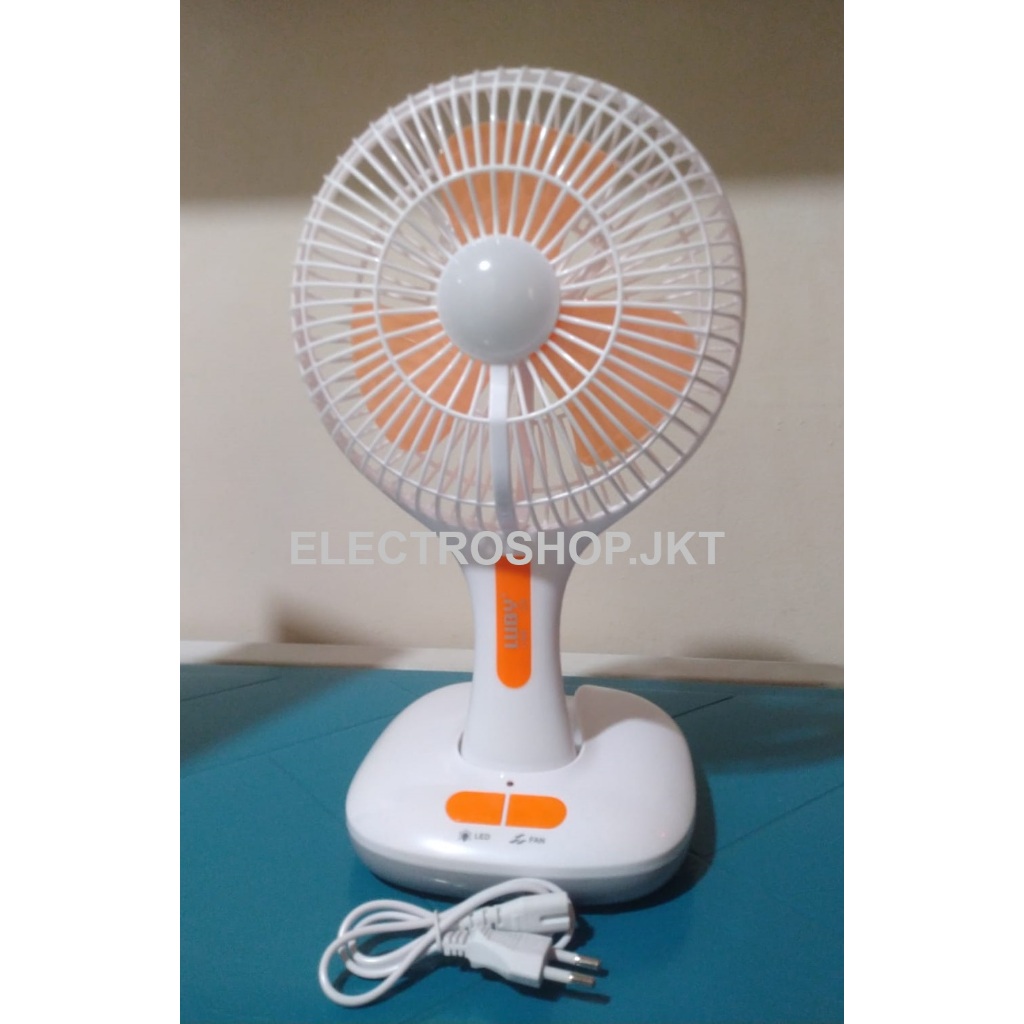 LUBY KIPAS ANGIN L-688 PORTABLE L 688 , FAN LUBY BATERAI CAS 4000 MAH