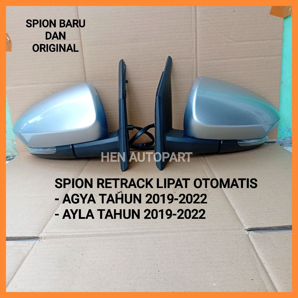Spion mobil Agya Ayla, Tahun 2019 2020 2021 2022 Spion Lipat otomatis elektrik Miror kaca original