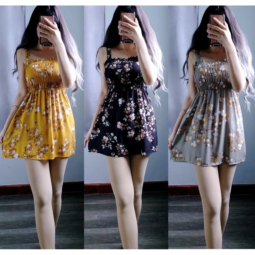 Dress hitam Allsize COD Dress pantai Dress cantik Dress murah Dress casual wanita Dress warna hitam 