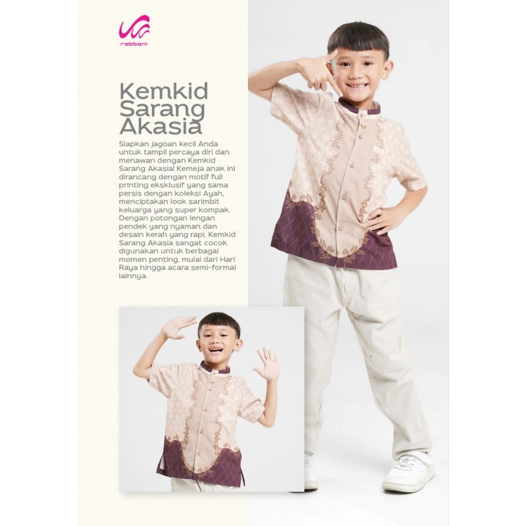 RABBANI 2026 _ KEMKO ANAK SARANG AKASIA / KEMEJA KOKO ANAK RABBANI