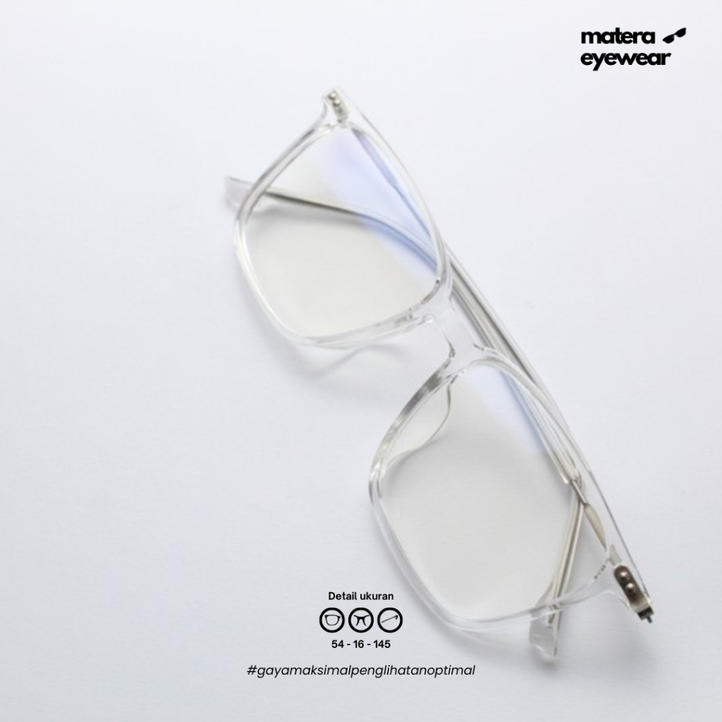 Optik Matera - Frame Kacamata Clear - Lensa Normal Minus Antiradiasi