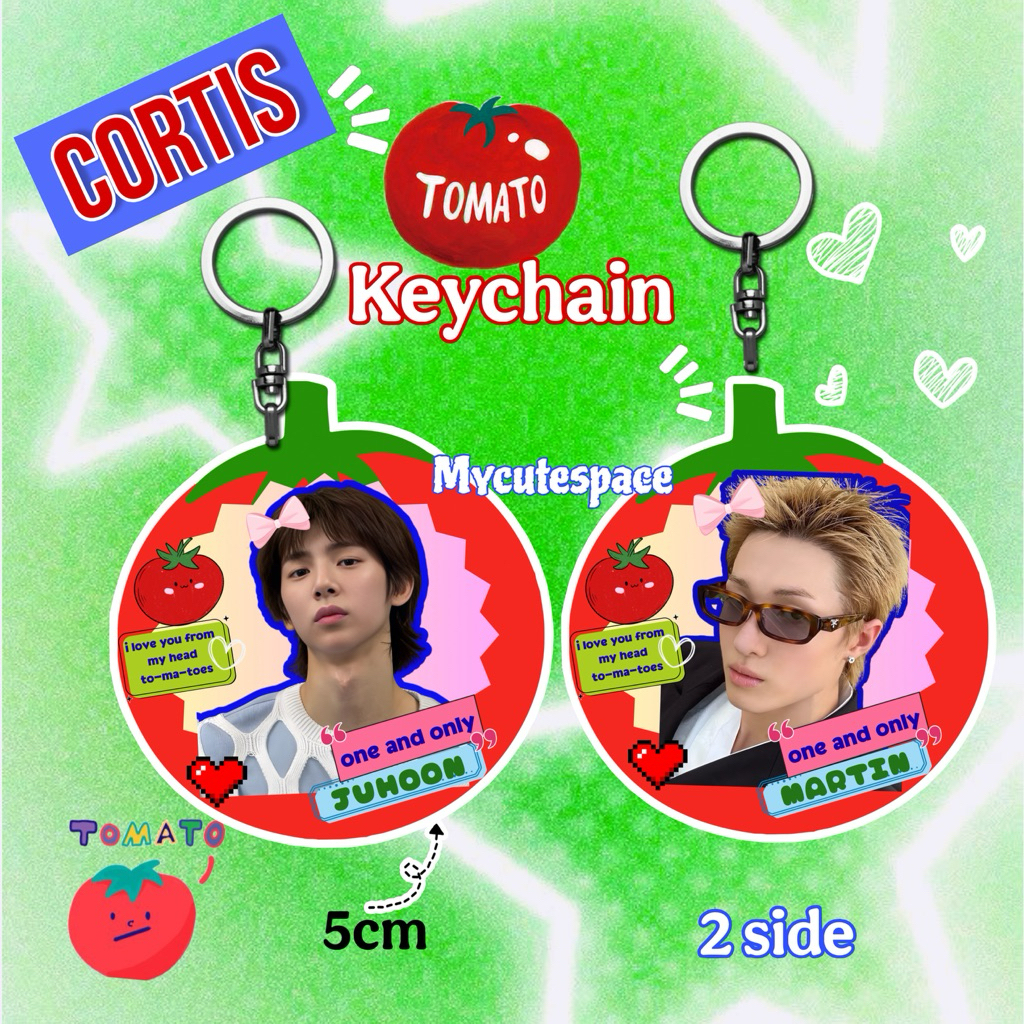 CORTIS KEYCHAIN TOMATO / GANTUNGAN KUNCI AKRILIK CORTIS / KEYCHAIN TOMAT CORTIS