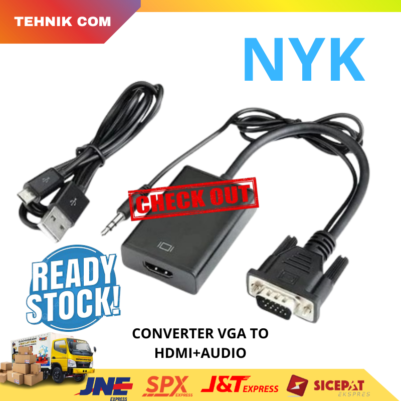 Converter NYK VGA TO HDMI+AUDIO FHD 1080