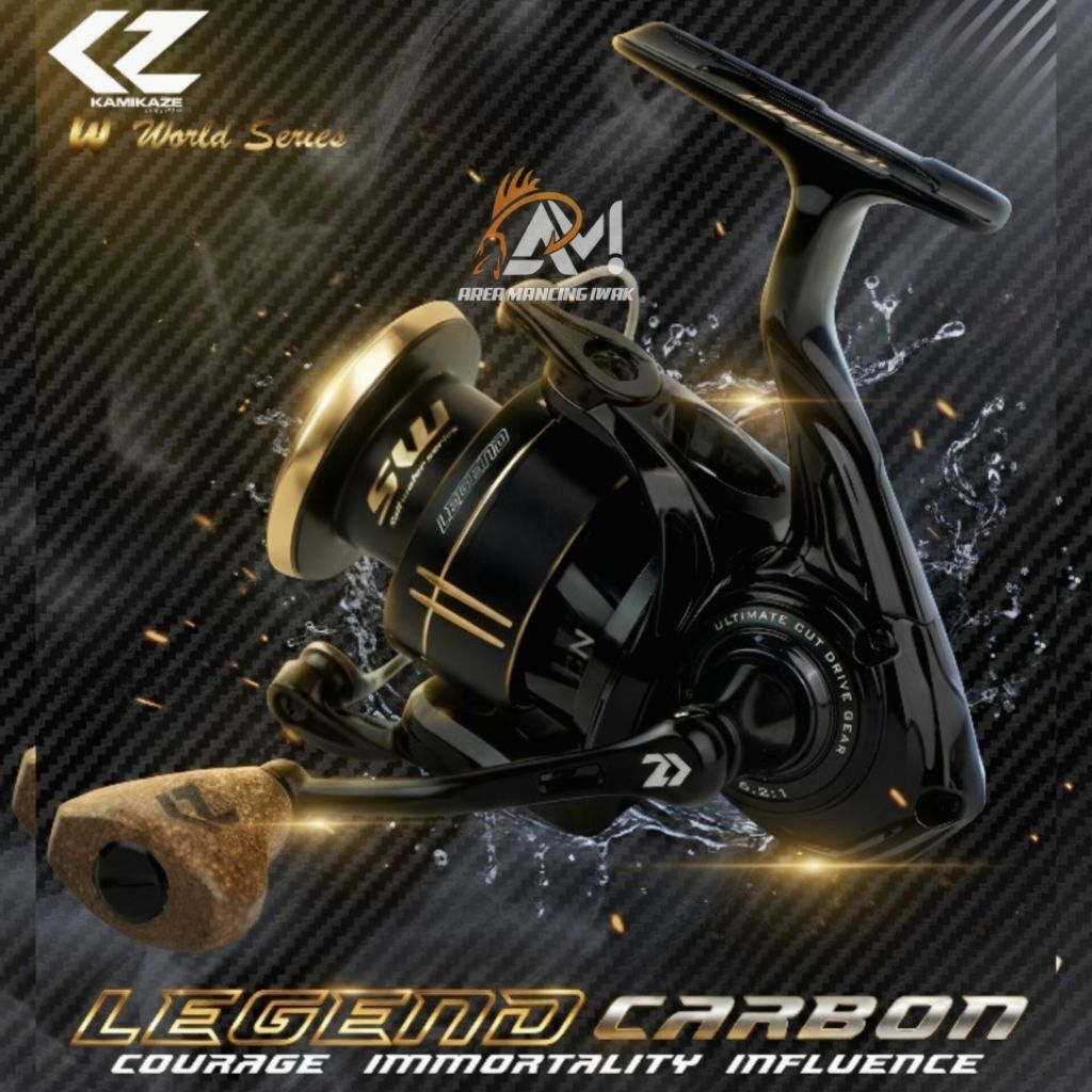 Reel KAMIKAZE LEGEND CARBON SW 3000 (WORLD SERIES) - Power Handle