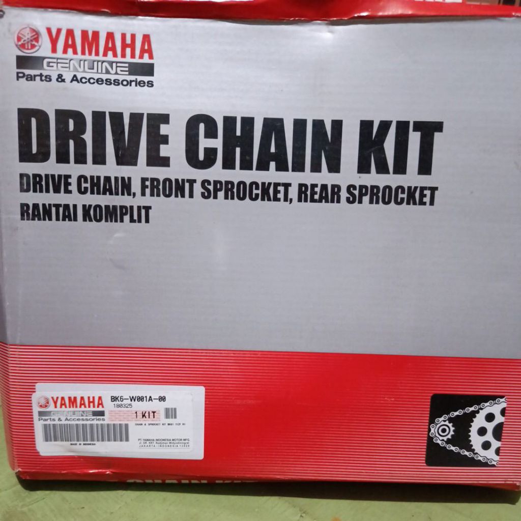 GEAR KIT RANTAI KOMPLIT R15 YZF15 LED BK6-W001A-00 ORIGNAL ASLI YAMAHA YGP