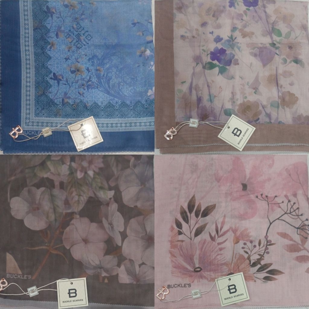 Jilbab Premium Murah Segiempat Motif Hijab Buckle Scarves Premium Luxury - Hayu Hijab Store