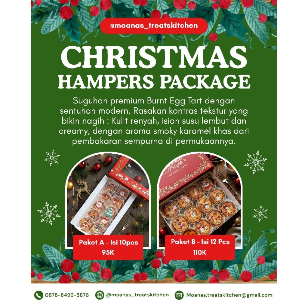 Hampers Natal Burn Egg Tart Premium