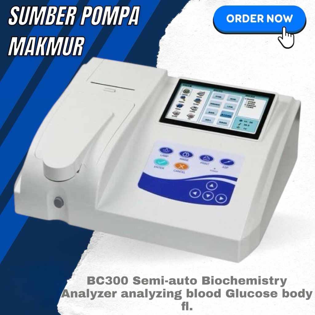 BC300 Semi-auto Biochemistry Analyzer analyzing blood Glucose body fl.