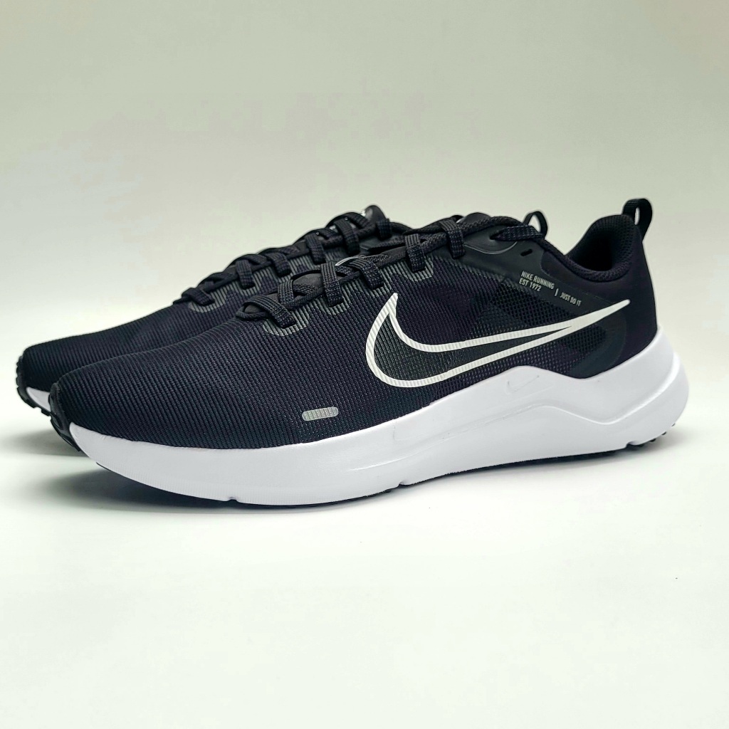 Nike Downshifter 12 Original Sepatu Olahraga Pria Cowok Running Lari Black Hitam Ori BNIB