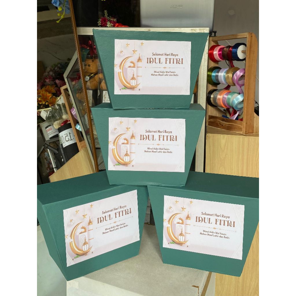Box Parcel Lebaran Premium | Box Hampers Idul Fitri | Kotak Parcel Tebal Elegan