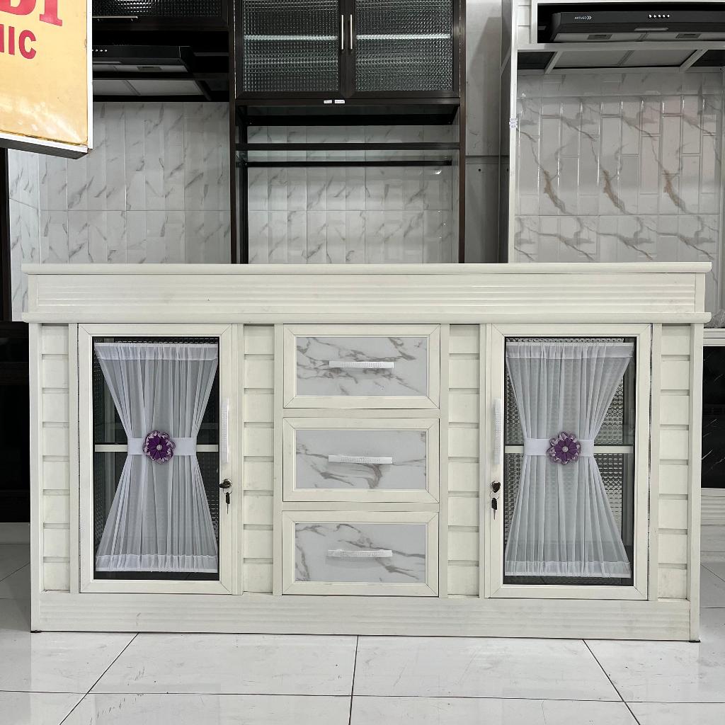 Buffet TV Aluminium / Lemari Penyimpanan / Lemari Hias / Buffet Hias