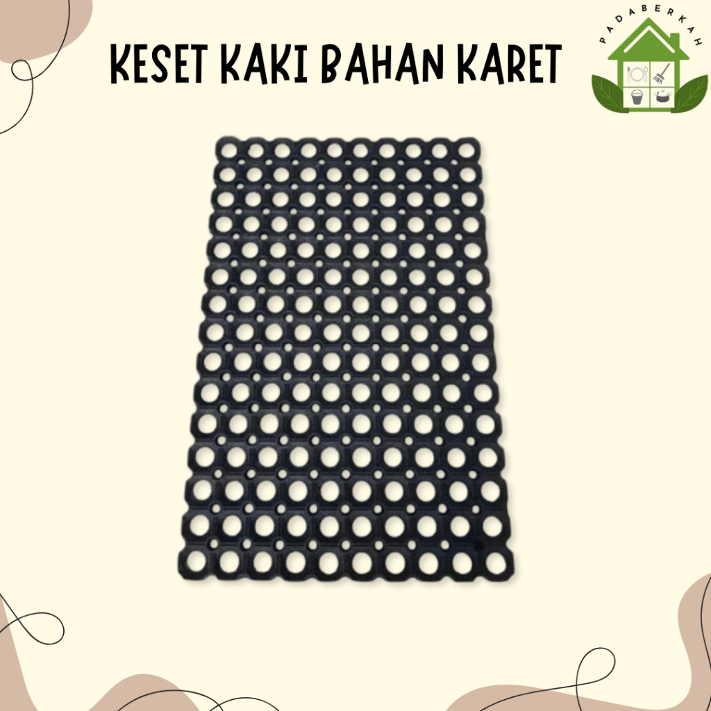 Keset Karet Bolong Kesed Alas Karet Anti Slip Bolong Kamar Mandi Karpet Karet Anti Slip Kamar Mandi