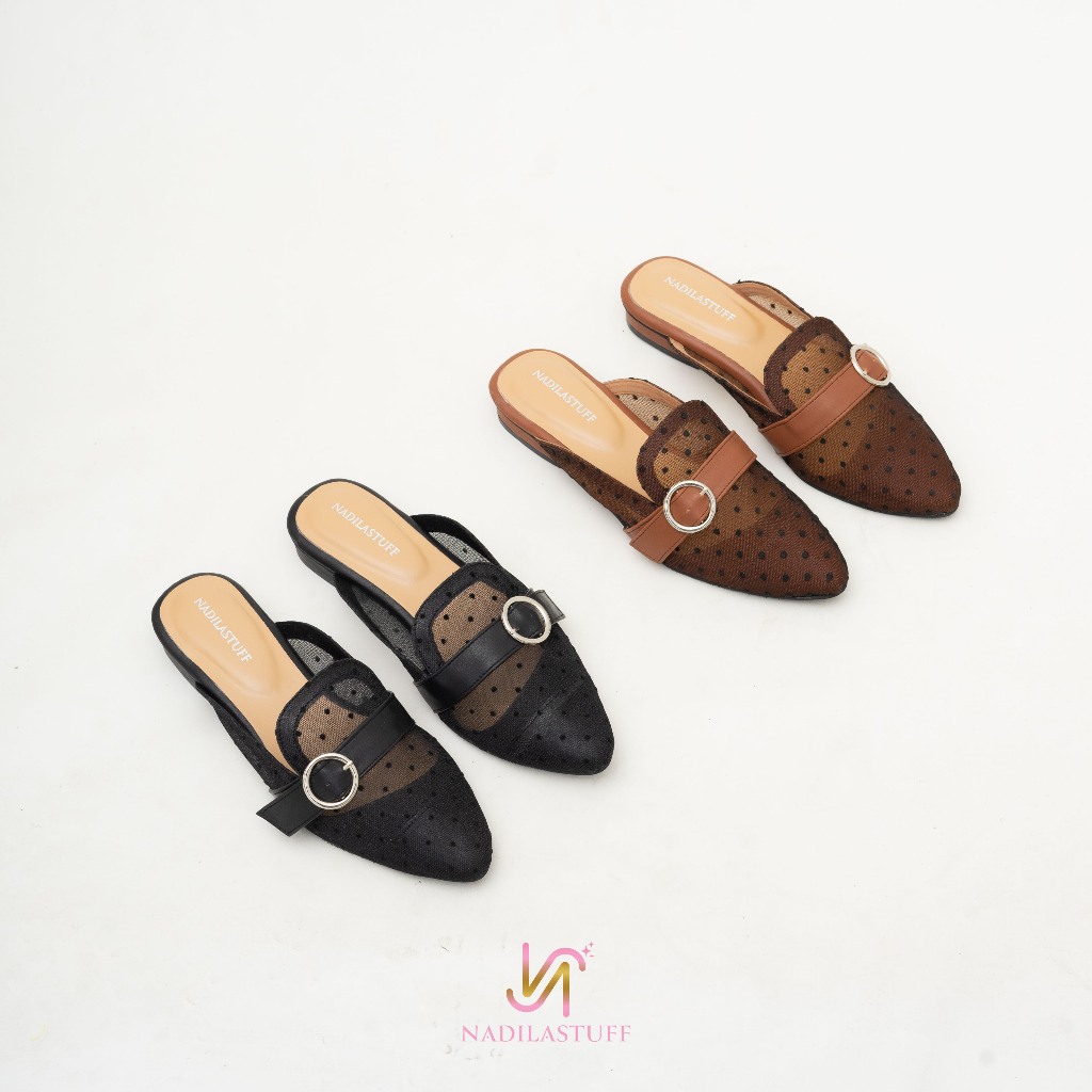 Nadilastuff Esther Mules Flatshoes Wanita