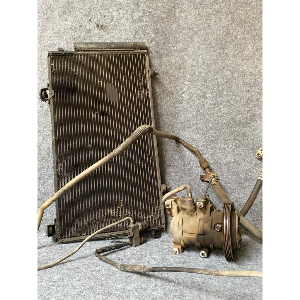 Kompresor ac Vios Gen 1 set selang selang dan kondensor