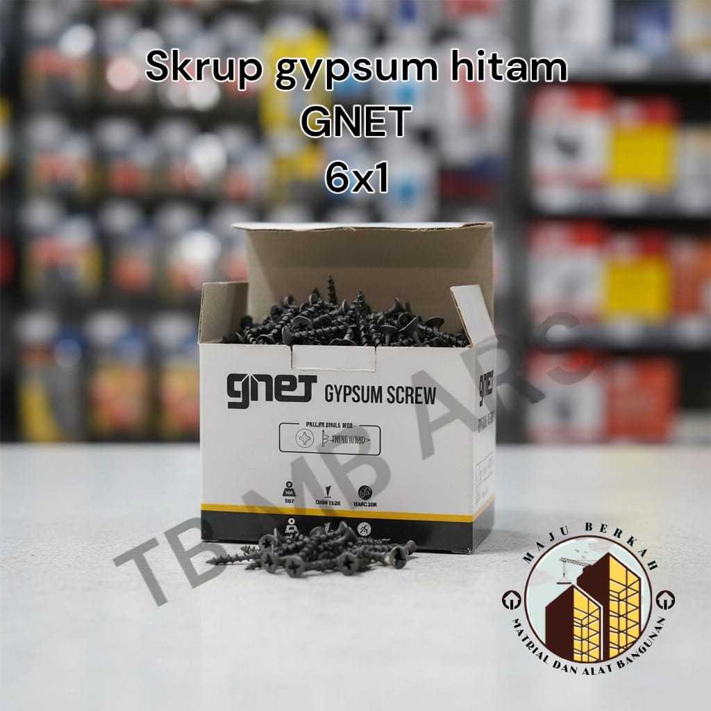 Sekrup Gypsum 6 x 1" inch 2 cm Merk GNET kuat kokoh MADE IN INDONESIA