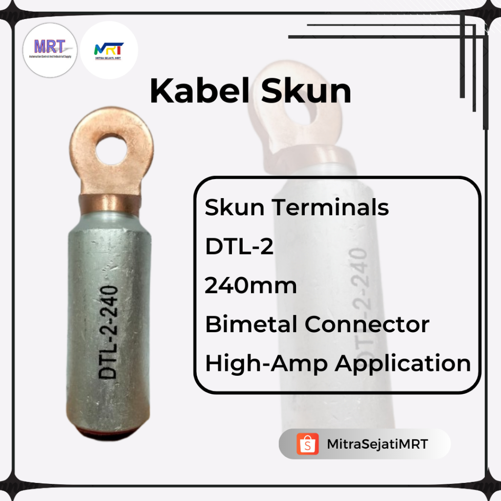 Skun Kabel DTL-2 240mm² Tembaga | Cable Lug Skun Terminal Press 240mm Panel Listrik