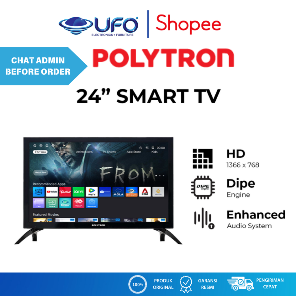 POLYTRON SMART TV LED 24 INCH PLD24CV1869