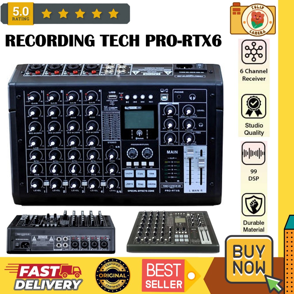 Recording Tech PRO RTX6 Loopback Mixer Audio Professional RTX 6 RTX-6 USB