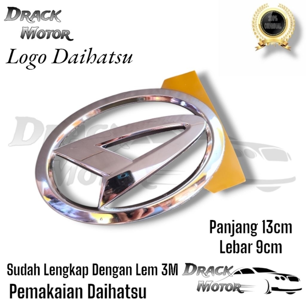 Logo Daihatsu Chrome Original Bagasi Belakang Daihatsu Rocky // Logo Daihatsu Rocky Chrome Original 