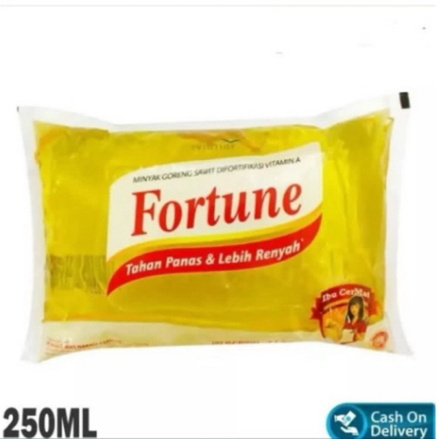 MINYAK GORENG FORTUNE PILLOW PACK 250ml/MINYAK GORENG MURAH JATIM/MINYAK GORENG MURAH SIDOARJO/MINYA