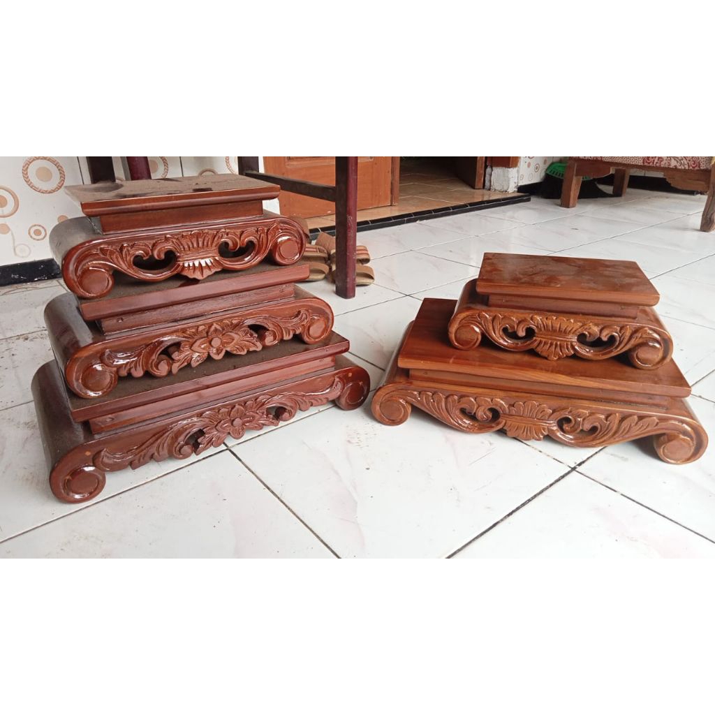 Meja bonsai kayu jati