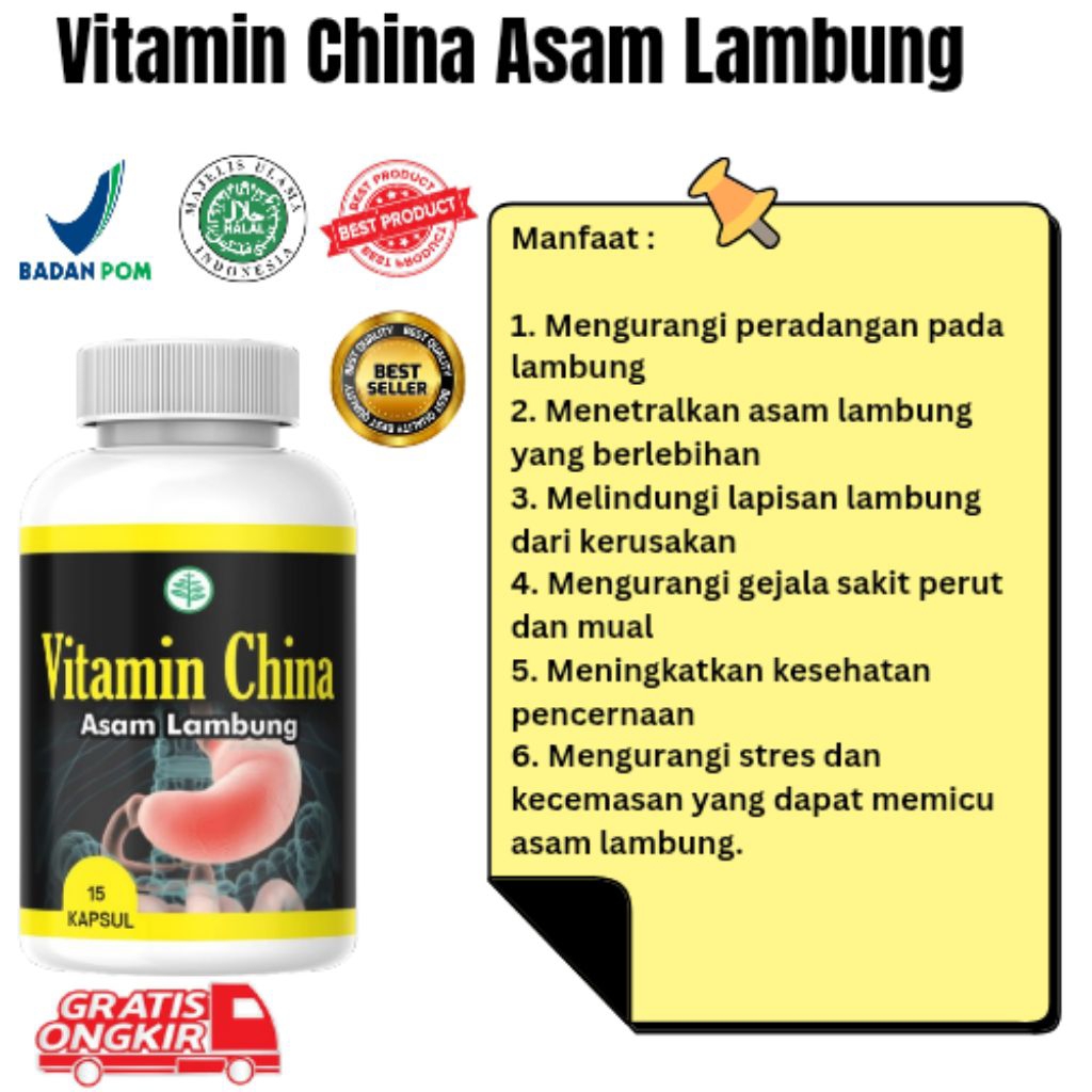 Vitamin China Asam Lambung Membantu Mengobati Asam Lambung dengan Vitamin Cina. Tanpa Efek Samping