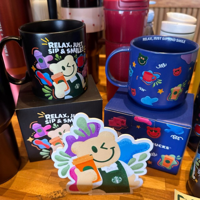 NEW Starbucks x SMILEY 2025 Black Purple Ceramic Mug Original Starbucks