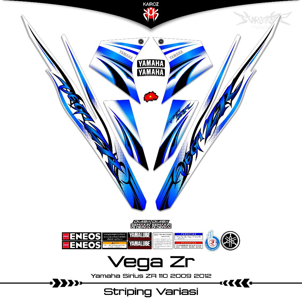 STRIPING YAMAHA VEGA ZR 110 LAMA STIKER STICKER VARIASI SIRIUS 2008 2009 2010 2011 2012 K15