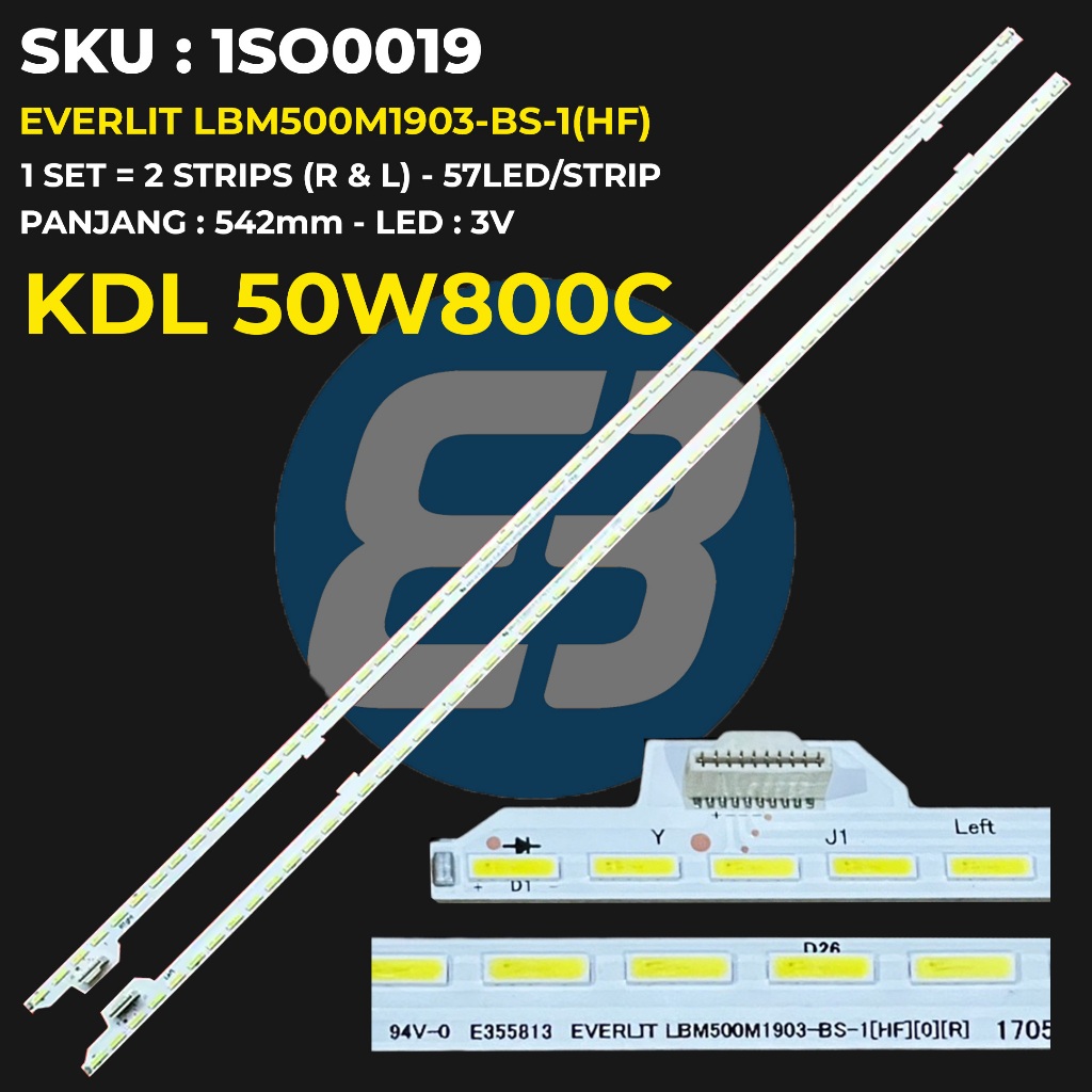 Backlight TV SONY 50 Inch KDL 50W800C EVERLIT LBM500M1903-BS-1(HF)