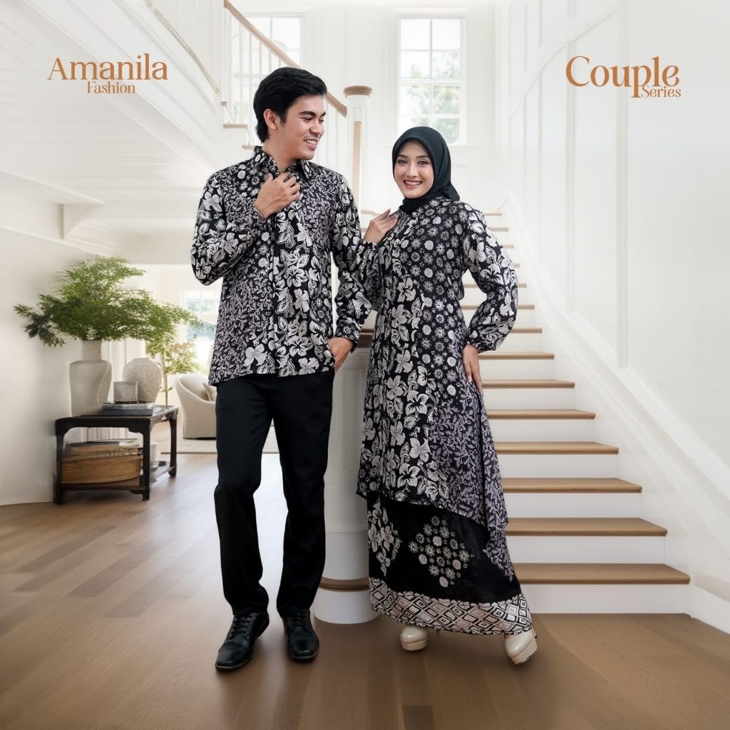 MALIKASHOPING,SET BATIK VISCOSE COUPLE FULL TRIKOT