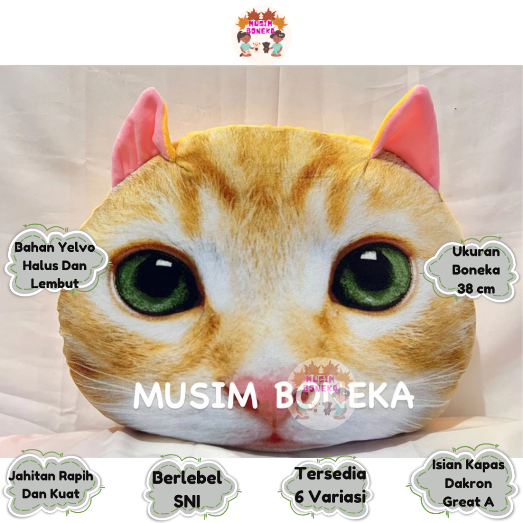 Bantal Kucing, Bantal Kepala Kucing, Cat Cushion
