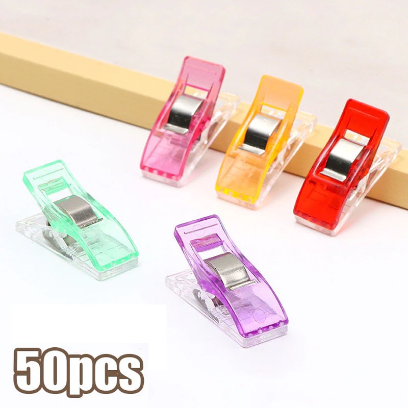 50pcs Penjepit Kain Jahit Penjepit Jahitan Wonder Clip Penjepit Kain Jahitan Untuk Menjahit Selimut