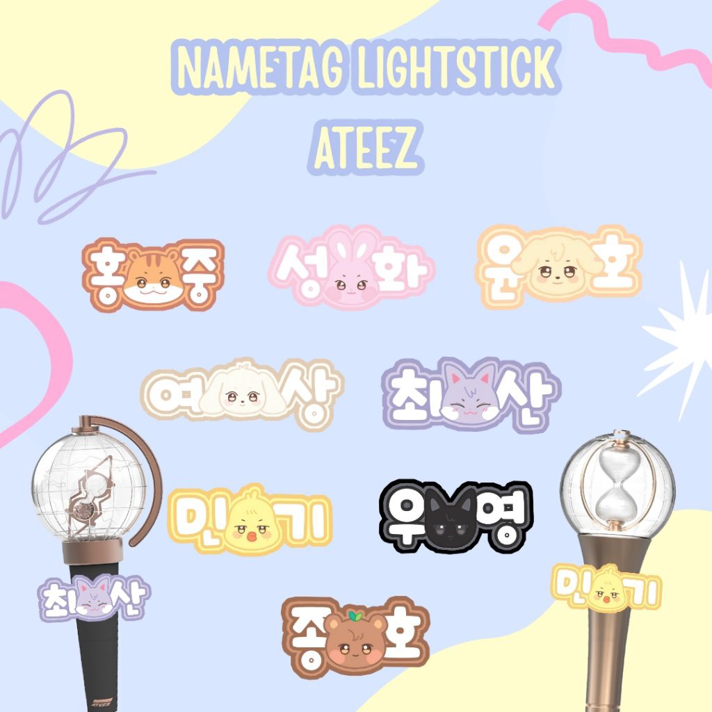 NAMETAG LIGHTSTICK ATEEZ ANITEEZ