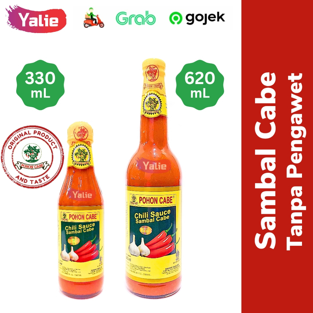 KHUSUS GOJEK/GRAB 330ml 620ml Sambal Pohon Cabe EXP OKT 2026 Tanpa Pengawet/Pewarna Saus Saos Pedas 