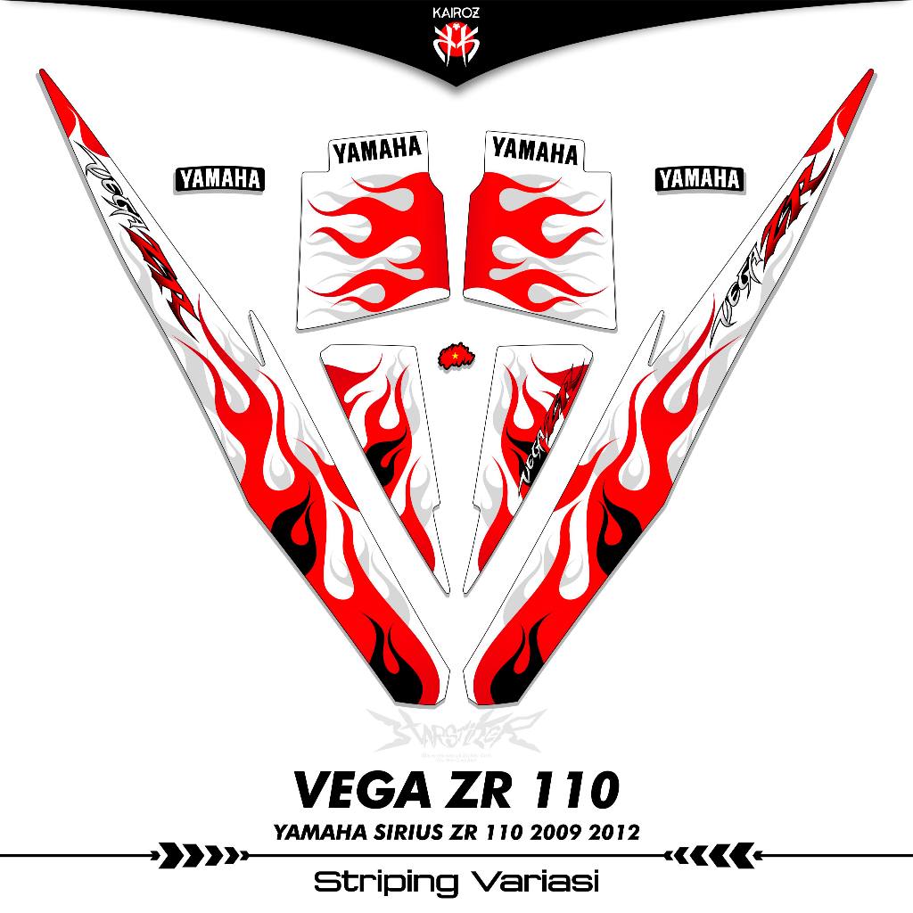 STRIPING YAMAHA VEGA ZR 110 LAMA STIKER STICKER VARIASI SIRIUS 2008 2009 2010 2011 2012 K20