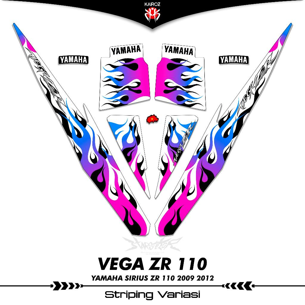 STRIPING YAMAHA VEGA ZR 110 LAMA STIKER STICKER VARIASI SIRIUS 2008 2009 2010 2011 2012 K25