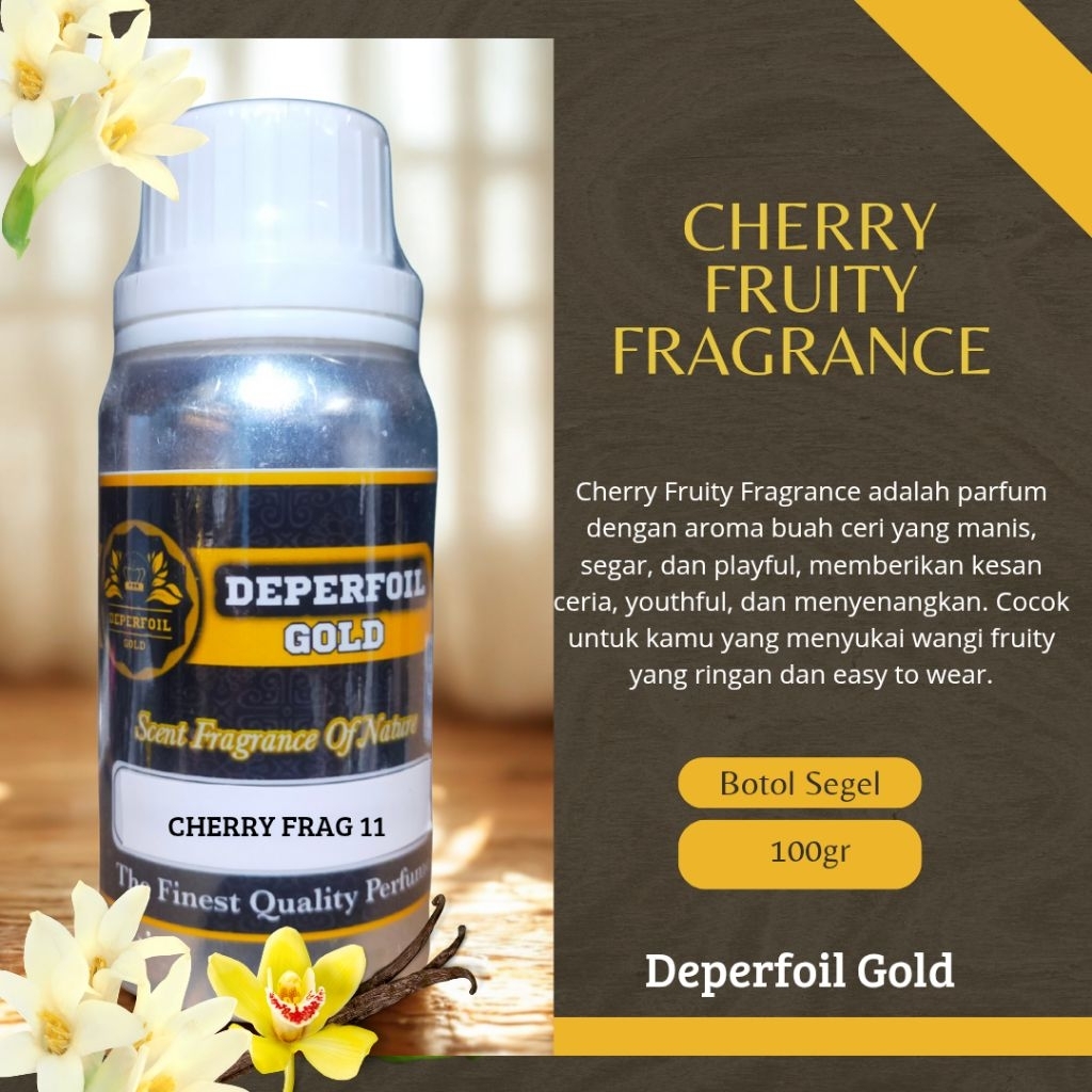 Parfum Cherry Fruity Fragrance | Wangi Buah Ceri Manis Segar | Bibit Parfum Deperfoil Gold