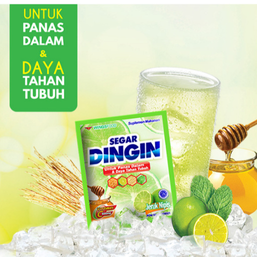 Segar Dingin Jeruk Nipis Sachet - Suplemen Panas Dalam & Daya Tahan Tubuh