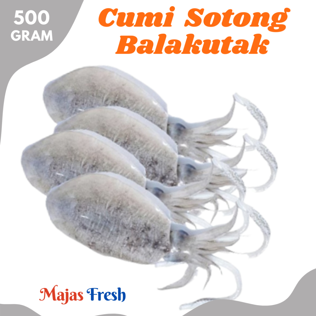 CUMI BALAKUTAK Segar - Cumi Sotong Bekutak Blekutak Fresh | 500gr [ Harga Per 0,5 Kg ]
