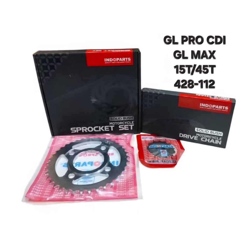 GEAR GIGI TARIK KOMPLIT PAKET GL 100 PRO CDI MAX INDOPARTS
